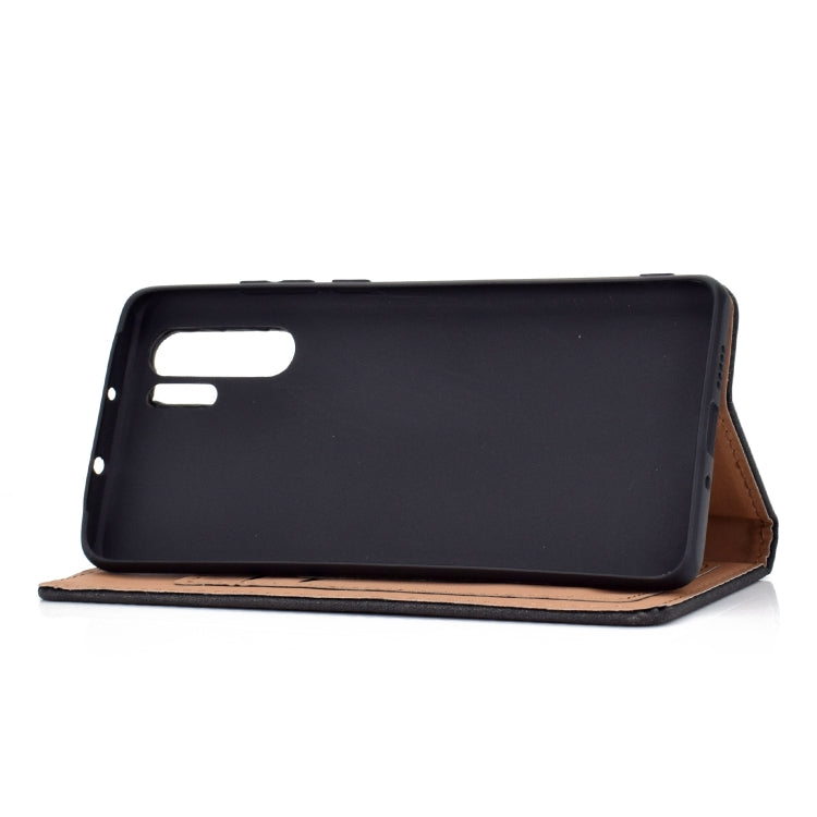 For Huawei P30 Pro Solid Color Frosted Magnetic Horizontal Flip Leather Case with Card Slots & Holder