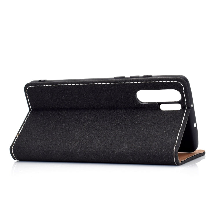 For Huawei P30 Pro Solid Color Frosted Magnetic Horizontal Flip Leather Case with Card Slots & Holder