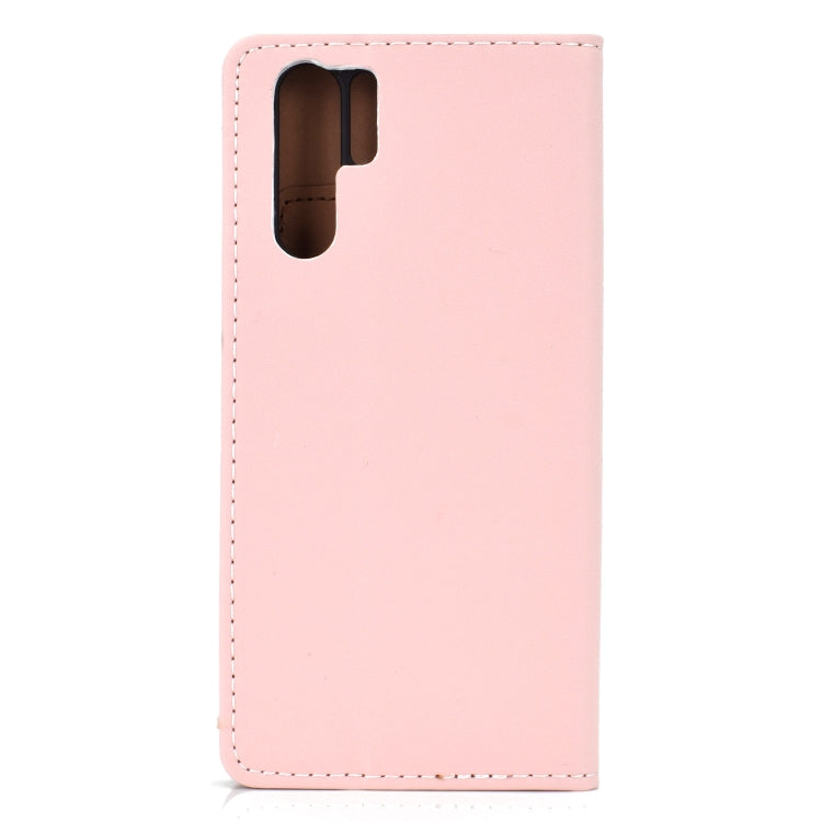 For Huawei P30 Pro Solid Color Frosted Magnetic Horizontal Flip Leather Case with Card Slots & Holder