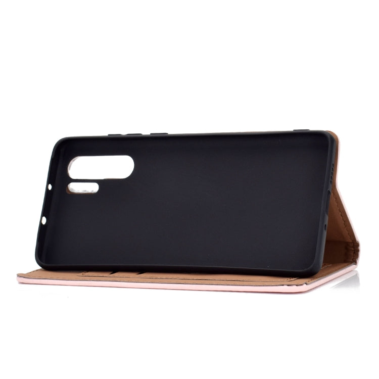 For Huawei P30 Pro Solid Color Frosted Magnetic Horizontal Flip Leather Case with Card Slots & Holder