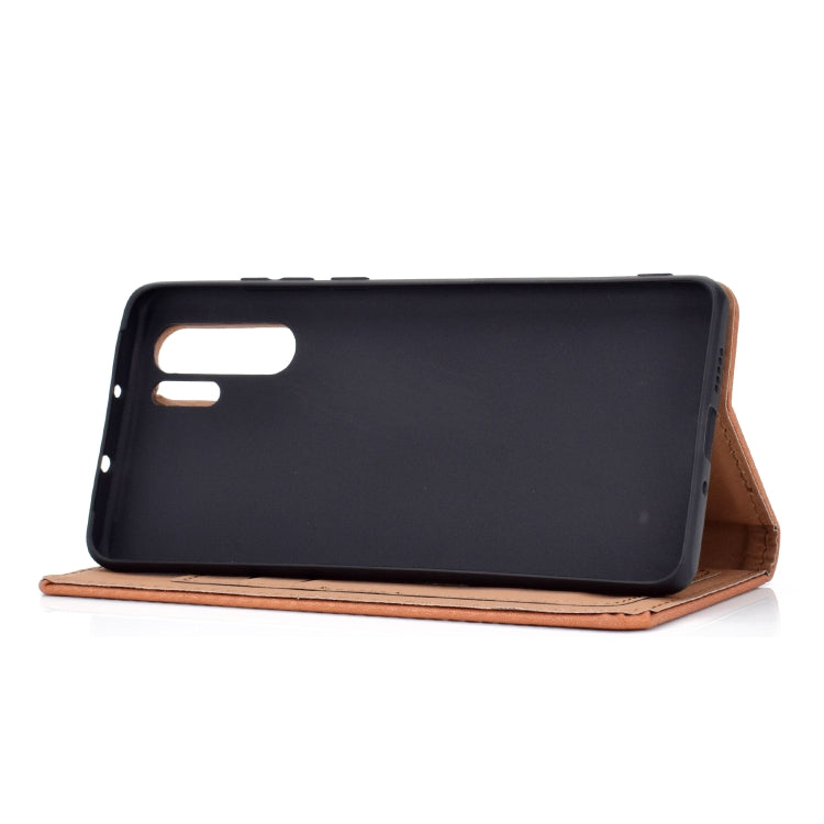 For Huawei P30 Pro Solid Color Frosted Magnetic Horizontal Flip Leather Case with Card Slots & Holder