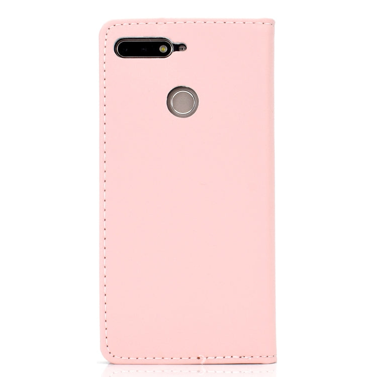 For Huawei Honor 7A Solid Color Frosted Magnetic Horizontal Flip Leather Case with Card Slots & Holder