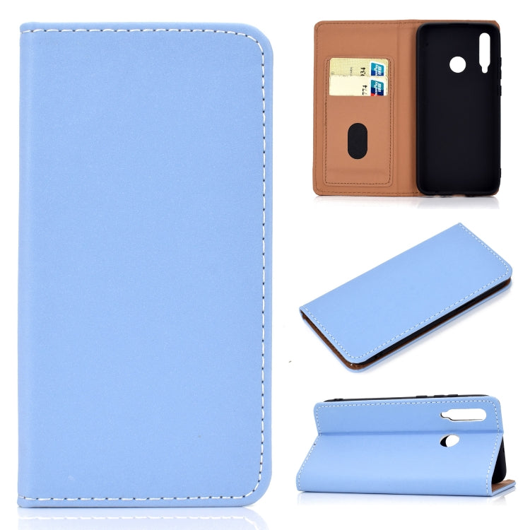 For Huawei Honor 10i Solid Color Frosted Magnetic Horizontal Flip Leather Case with Card Slots & Holder