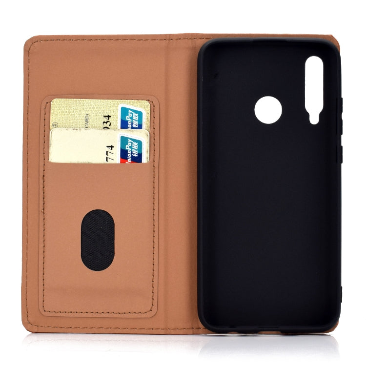 For Huawei Honor 10i Solid Color Frosted Magnetic Horizontal Flip Leather Case with Card Slots & Holder