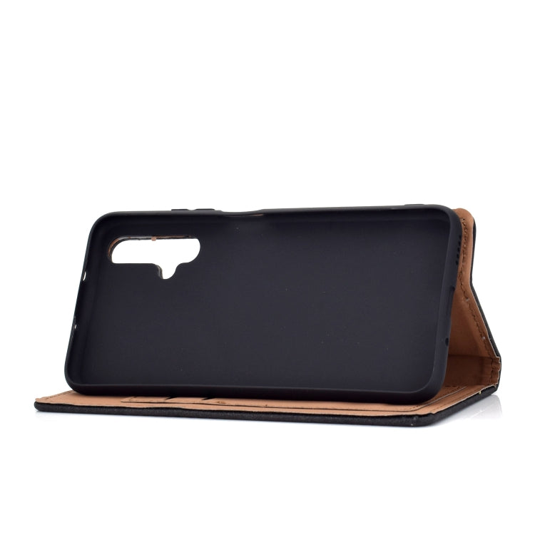For Huawei Honor 20 Solid Color Frosted Magnetic Horizontal Flip Leather Case with Card Slots & Holder