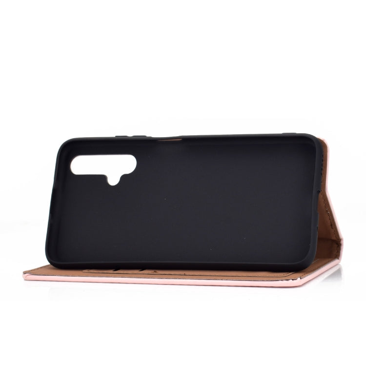 For Huawei Honor 20 Solid Color Frosted Magnetic Horizontal Flip Leather Case with Card Slots & Holder