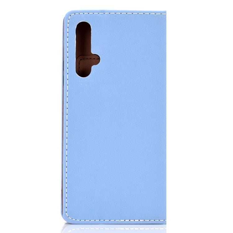 For Huawei Honor 20 Pro Solid Color Frosted Magnetic Horizontal Flip Leather Case with Card Slots & Holder