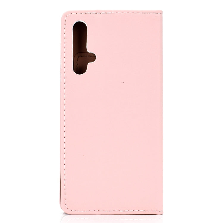 For Huawei Honor 20 Pro Solid Color Frosted Magnetic Horizontal Flip Leather Case with Card Slots & Holder