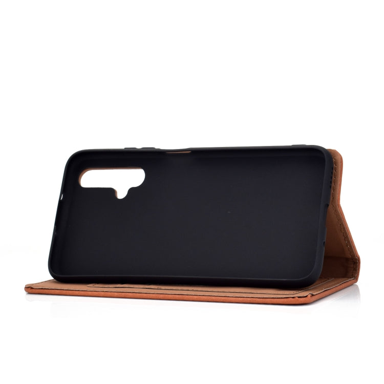 For Huawei Honor 20 Pro Solid Color Frosted Magnetic Horizontal Flip Leather Case with Card Slots & Holder