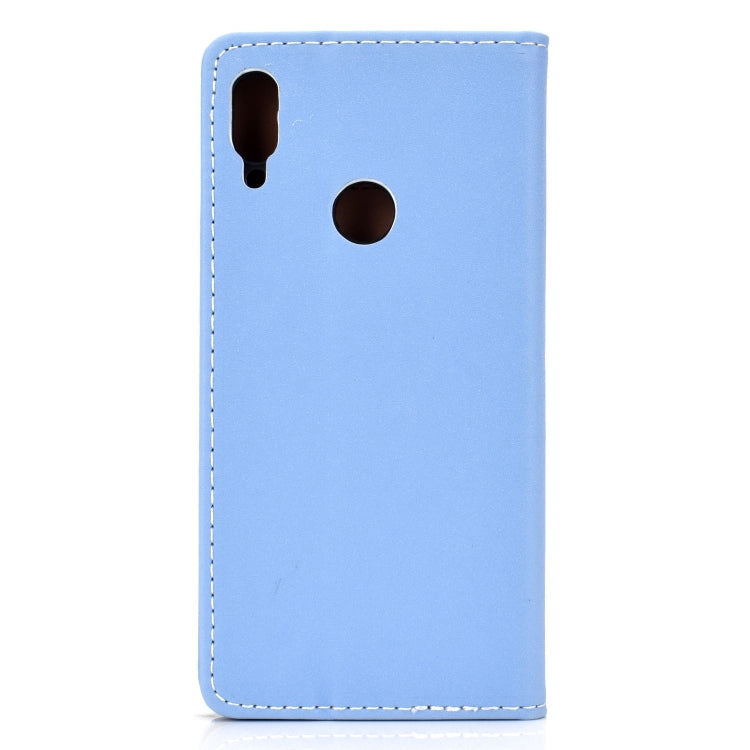 For Huawei P Smart Z Solid Color Frosted Magnetic Horizontal Flip Leather Case with Card Slots & Holder