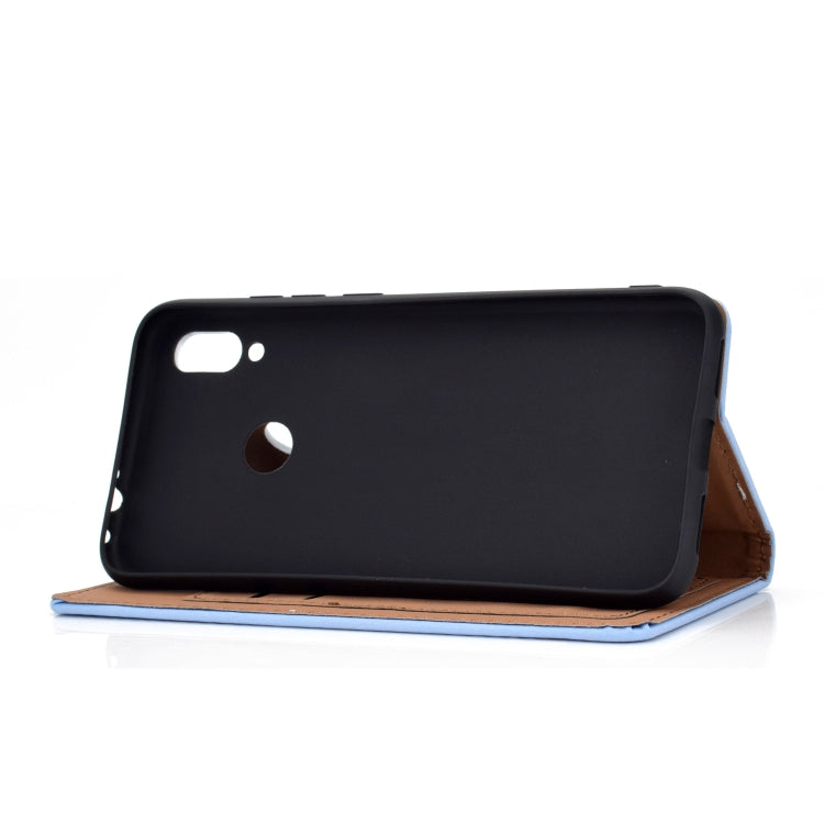 For Huawei P Smart Z Solid Color Frosted Magnetic Horizontal Flip Leather Case with Card Slots & Holder
