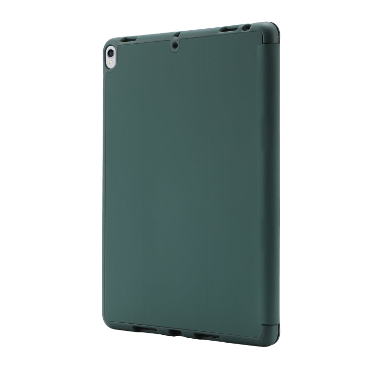 Skin Feel Pen Holder Tri-fold Tablet Leather Case For iPad 10.2 2019 / iPad 10.2 2020 / iPad Air 3 / iPad Pro 10.5