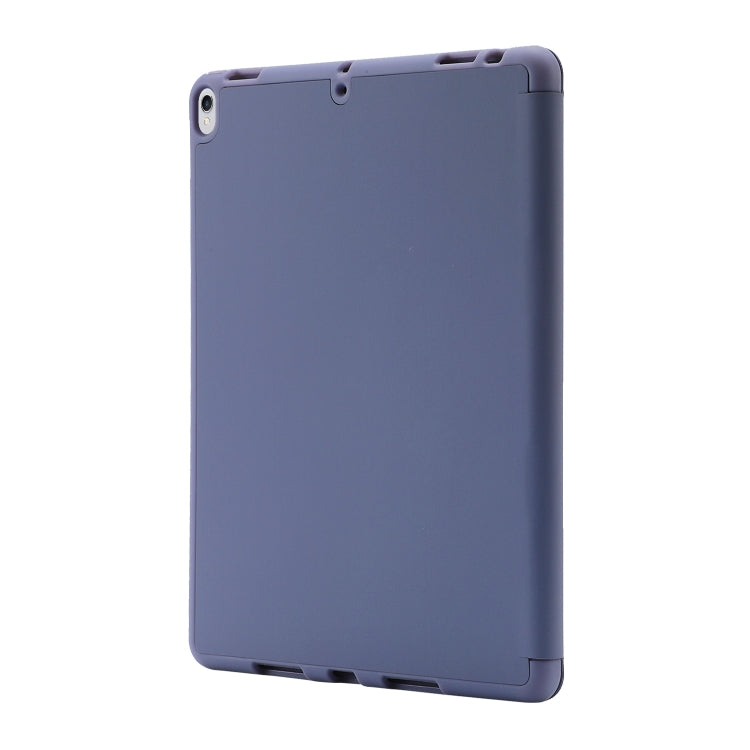 Skin Feel Pen Holder Tri-fold Tablet Leather Case For iPad 10.2 2019 / iPad 10.2 2020 / iPad Air 3 / iPad Pro 10.5