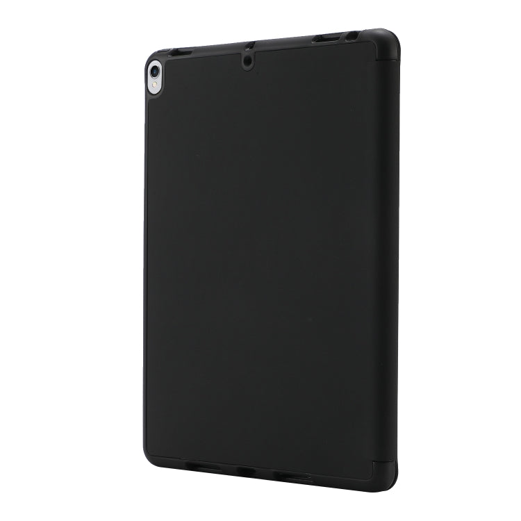 Skin Feel Pen Holder Tri-fold Tablet Leather Case For iPad 10.2 2019 / iPad 10.2 2020 / iPad Air 3 / iPad Pro 10.5