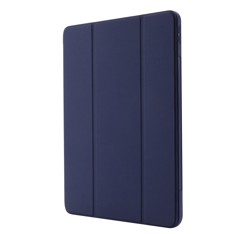 Skin Feel Pen Holder Tri-fold Tablet Leather Case For iPad Pro 11 2022 / 2021 / 2020 / 2018
