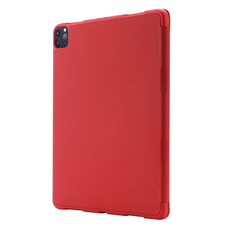 Skin Feel Pen Holder Tri-fold Tablet Leather Case For iPad Pro 11 2022 / 2021 / 2020 / 2018