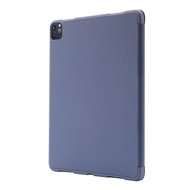 Skin Feel Pen Holder Tri-fold Tablet Leather Case For iPad Pro 11 2022 / 2021 / 2020 / 2018