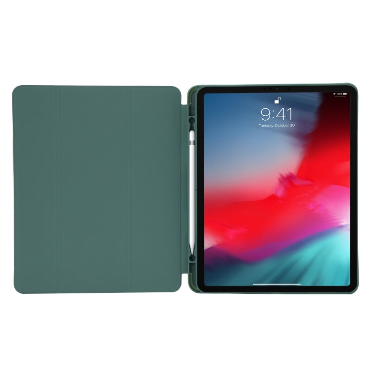 Skin Feel Pen Holder Tri-fold Tablet Leather Case For iPad Pro 11 2022 / 2021 / 2020 / 2018