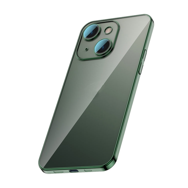 For iPhone 14 Glass Lens Protection PC Electroplating Phone Case