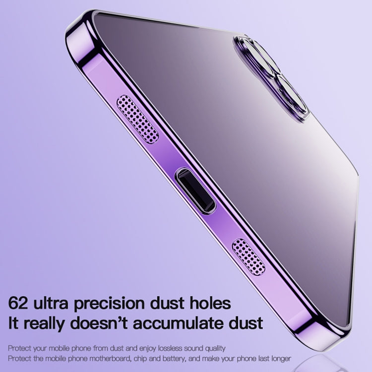 For iPhone 14 Glass Lens Protection PC Electroplating Phone Case