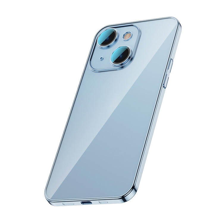 For iPhone 14 Plus Glass Lens Protection PC Electroplating Phone Case