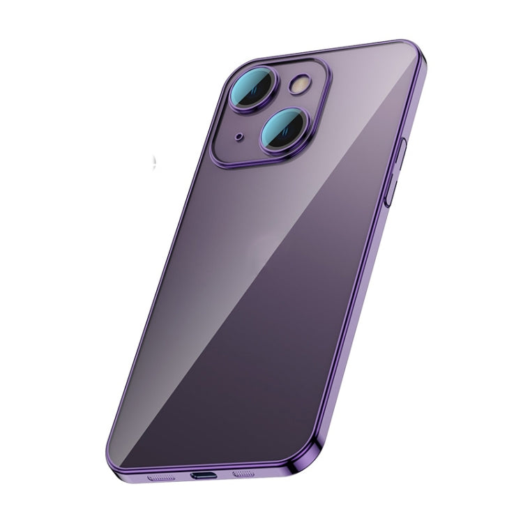 For iPhone 13 Glass Lens Protection PC Electroplating Phone Case