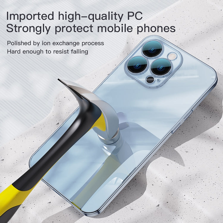 For iPhone 13 Glass Lens Protection PC Electroplating Phone Case