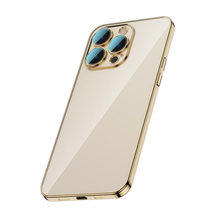 For iPhone 13 Pro Max Glass Lens Protection PC Electroplating Phone Case