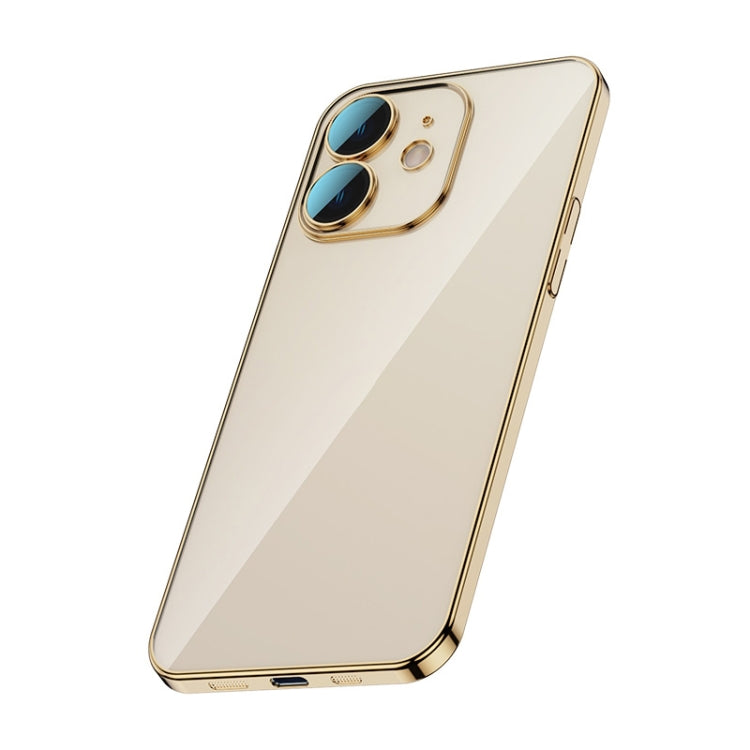 For iPhone 12 Glass Lens Protection PC Electroplating Phone Case