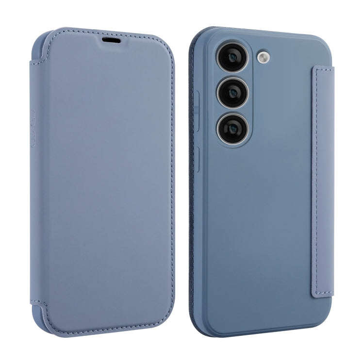 For Samsung Galaxy S23 5G Imitate Liquid Skin Feel Leather Phone Case with Card Slots