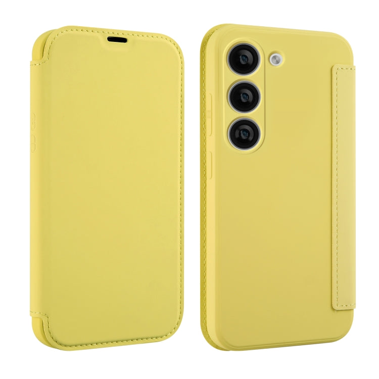 For Samsung Galaxy S23 5G Imitate Liquid Skin Feel Leather Phone Case with Card Slots