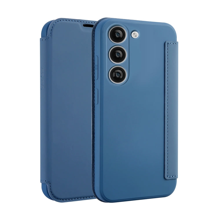 For Samsung Galaxy S23+ 5G Imitate Liquid Skin Feel Leather Phone Case with Card Slots