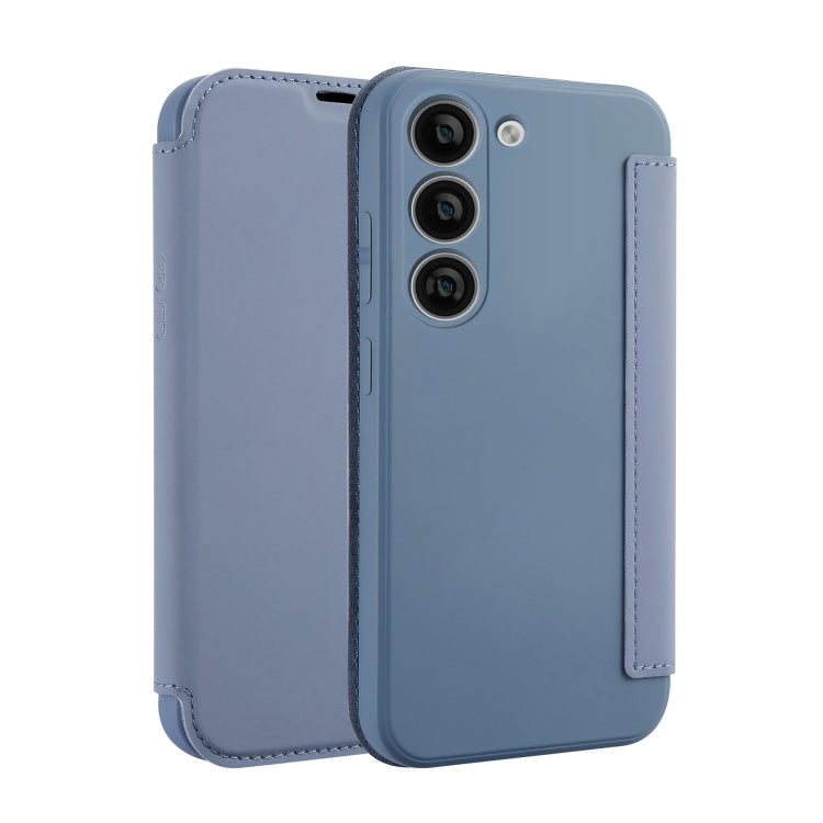 For Samsung Galaxy S23+ 5G Imitate Liquid Skin Feel Leather Phone Case with Card Slots