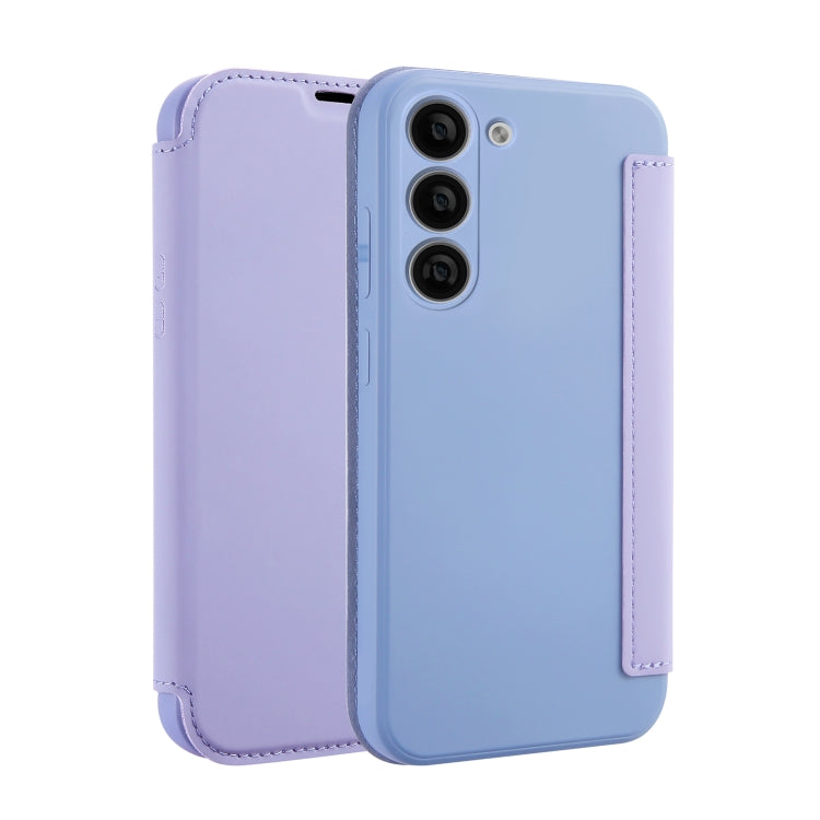 For Samsung Galaxy S23+ 5G Imitate Liquid Skin Feel Leather Phone Case with Card Slots