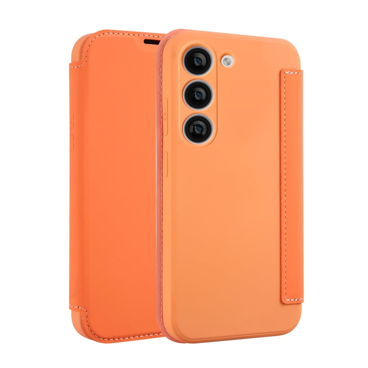 For Samsung Galaxy S23+ 5G Imitate Liquid Skin Feel Leather Phone Case with Card Slots