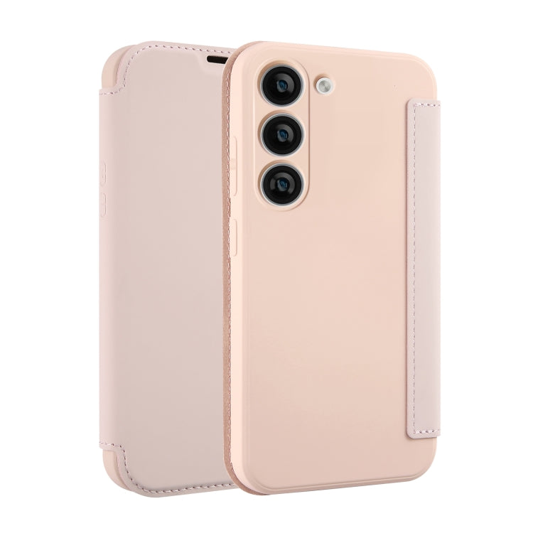 For Samsung Galaxy S23+ 5G Imitate Liquid Skin Feel Leather Phone Case with Card Slots