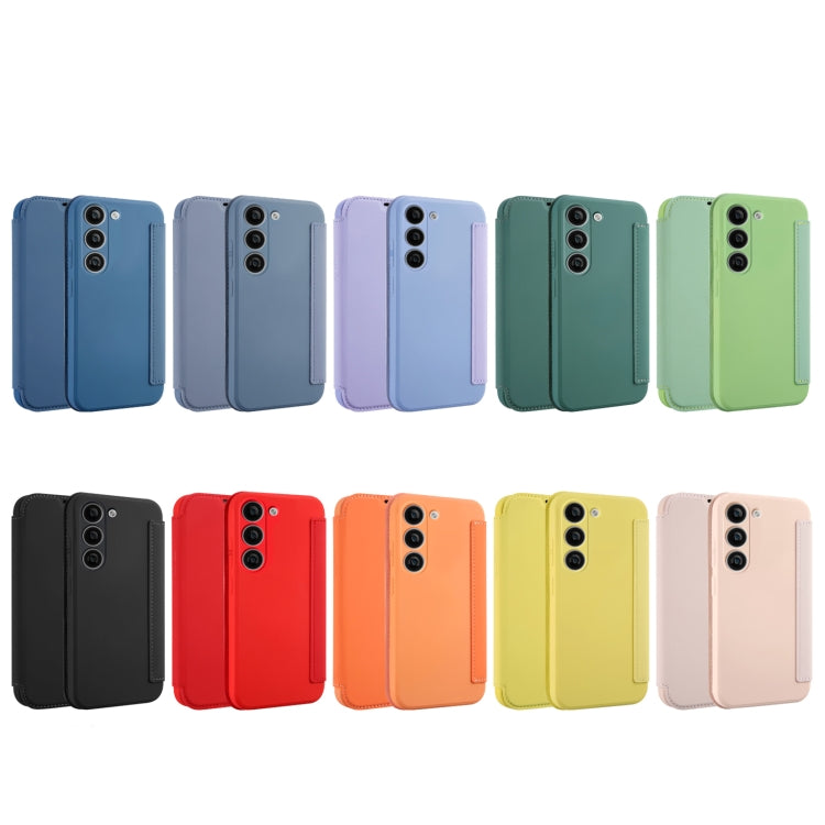 For Samsung Galaxy S23+ 5G Imitate Liquid Skin Feel Leather Phone Case with Card Slots