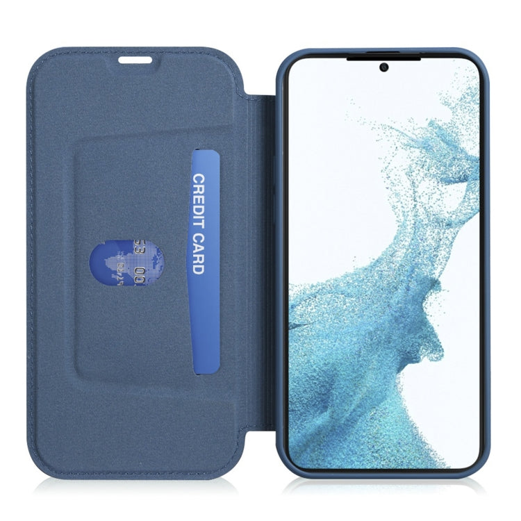 For Samsung Galaxy S23+ 5G Imitate Liquid Skin Feel Leather Phone Case with Card Slots