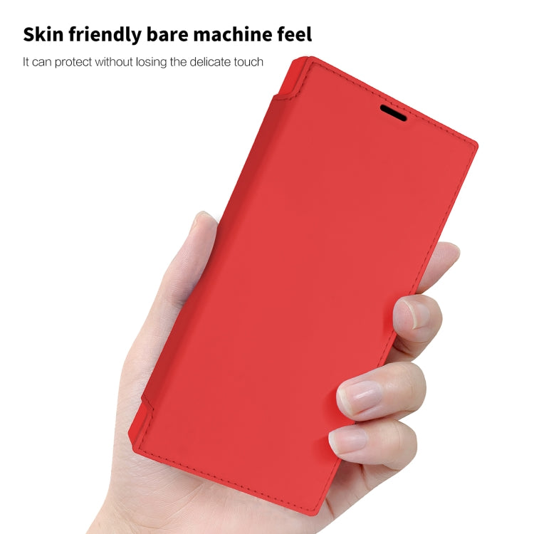 For Samsung Galaxy S23 Ultra 5G Imitate Liquid Skin Feel Leather Phone Case with Card Slots