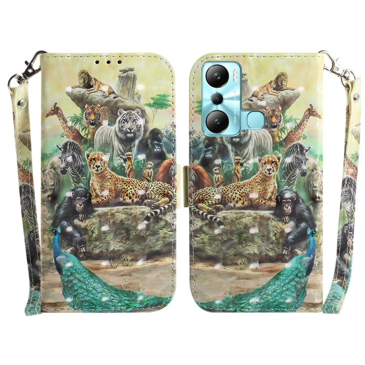 For Infinix Hot 20i 3D Colored Horizontal Flip Leather Phone Case