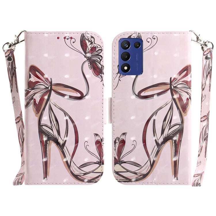 For Realme Q3S / Q3T / 9 SE / 9 5G Speed 3D Colored Horizontal Flip Leather Phone Case