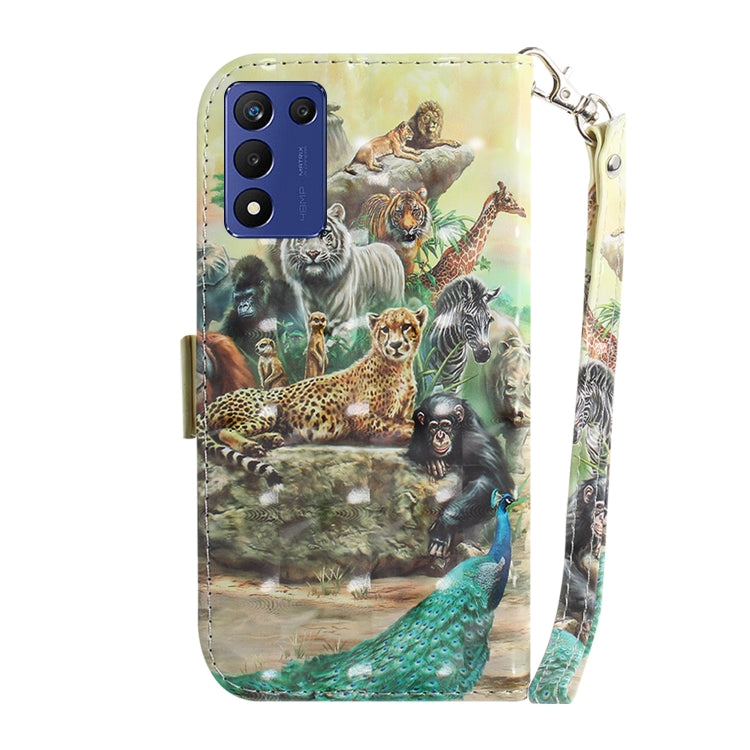 For Realme Q3S / Q3T / 9 SE / 9 5G Speed 3D Colored Horizontal Flip Leather Phone Case