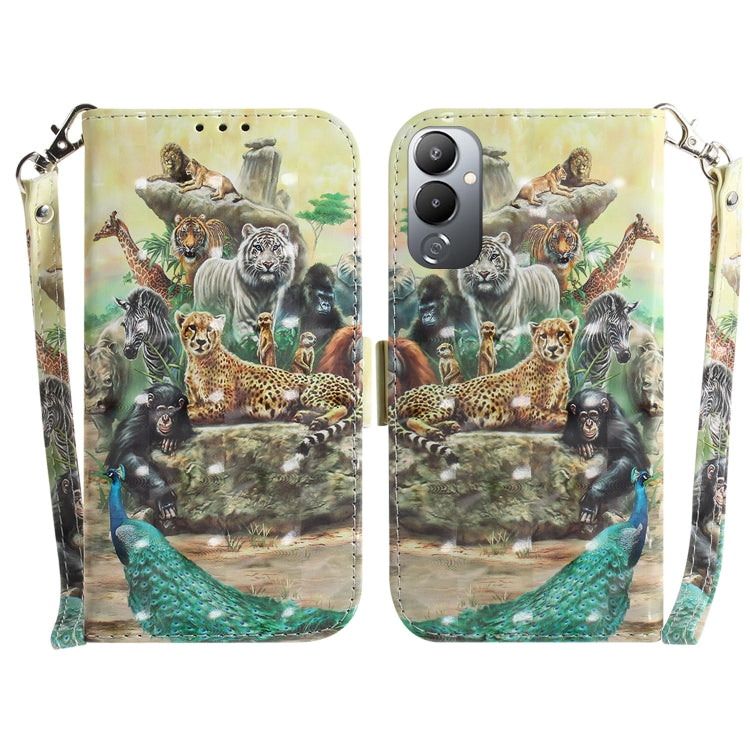 For Tecno Pova 4 3D Colored Horizontal Flip Leather Phone Case