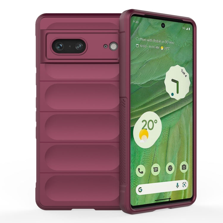 For Google Pixel 7 Magic Shield TPU + Flannel Phone Case