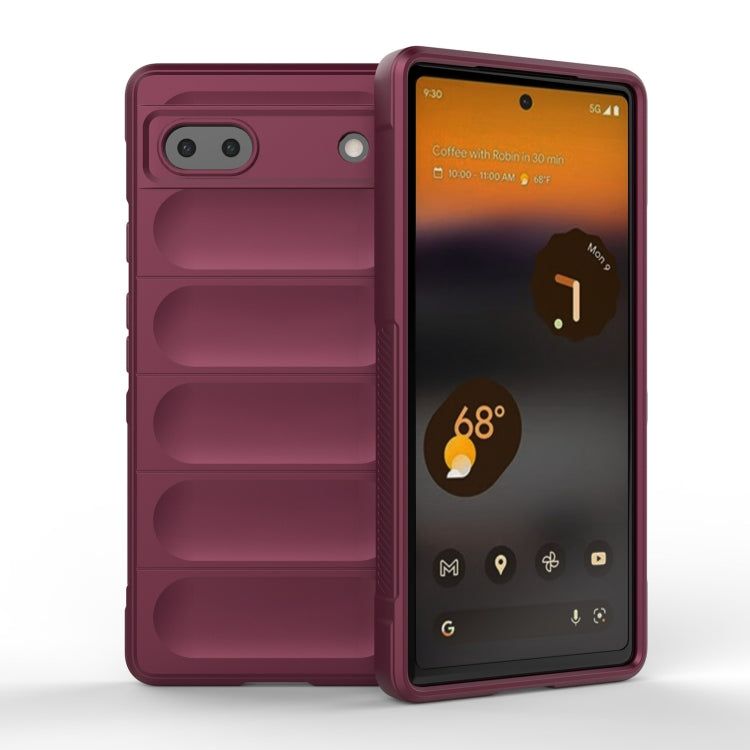 For Google Pixel 6a Magic Shield TPU + Flannel Phone Case