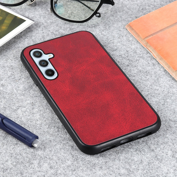 For Samsung Galaxy A54 5G Accurate Hole Two-color Calf Texture PU Phone Case