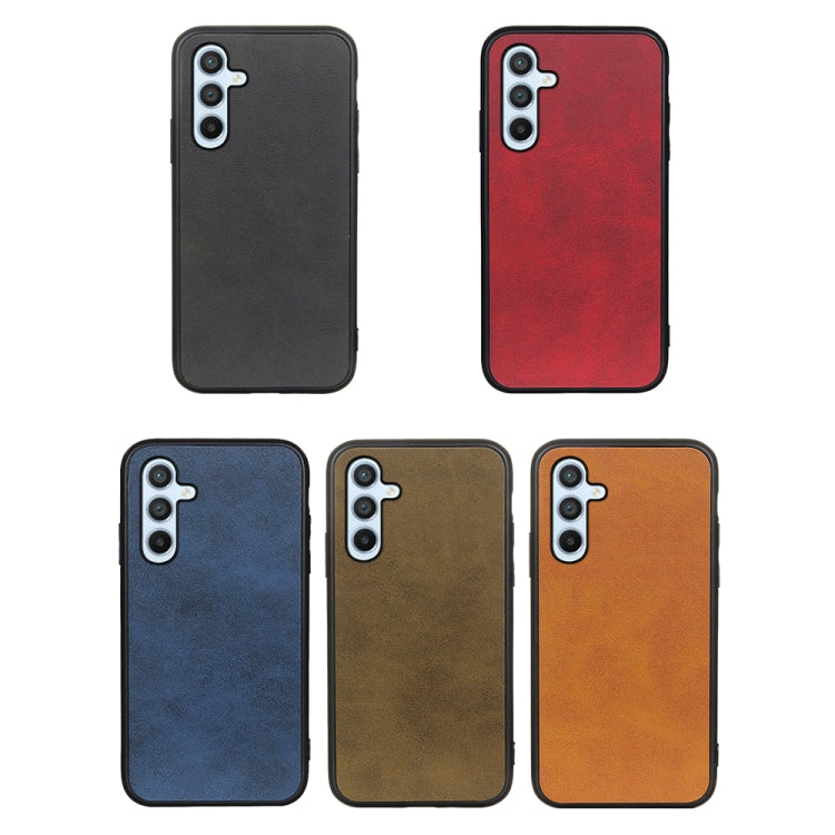 For Samsung Galaxy A54 5G Accurate Hole Two-color Calf Texture PU Phone Case