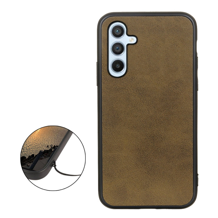 For Samsung Galaxy A54 5G Accurate Hole Two-color Calf Texture PU Phone Case