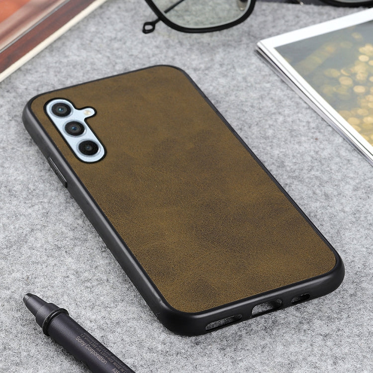 For Samsung Galaxy A54 5G Accurate Hole Two-color Calf Texture PU Phone Case