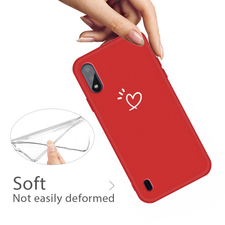 For Galaxy A01 Frosted Candy-Colored Ultra-thin TPU Phone